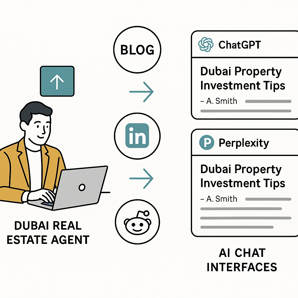 Illustration of real estate LLM seeding example for Dubai property market